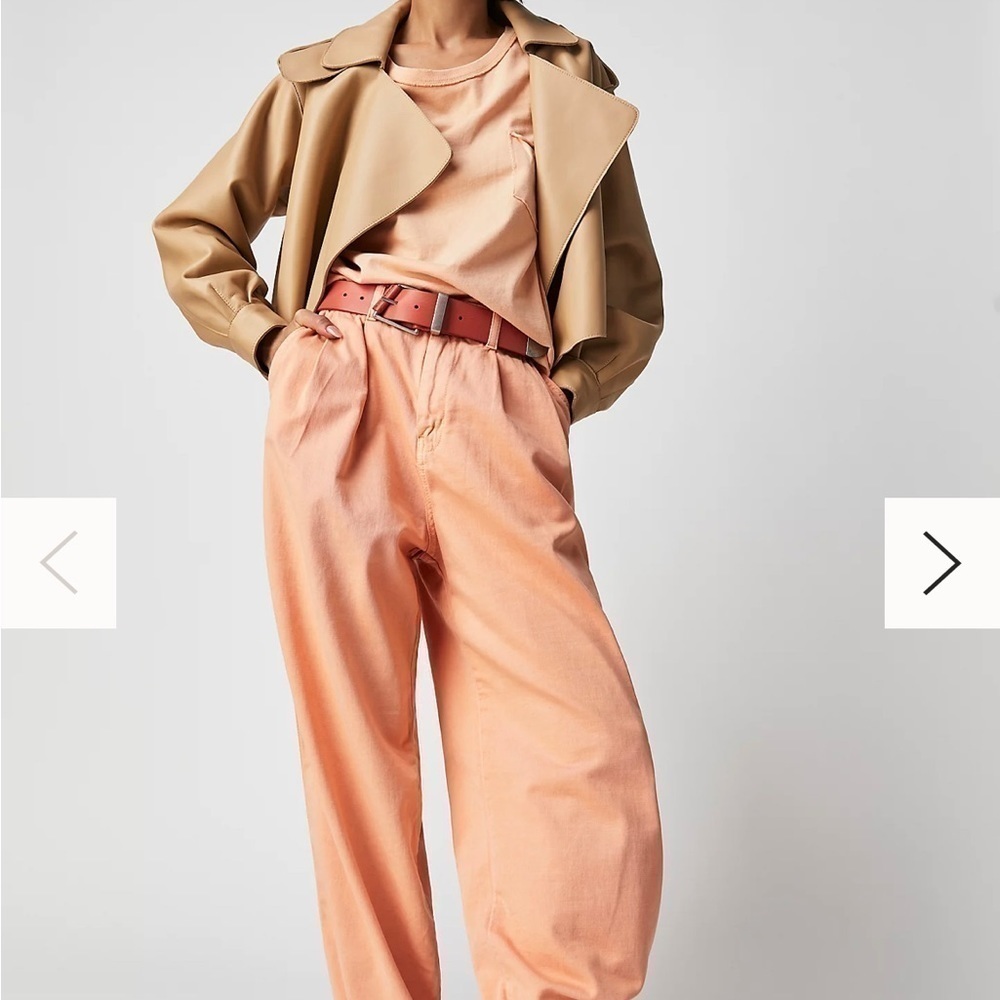 Free People Addy Chino Pants Size 4 Coral NWT - Picture 5 of 14